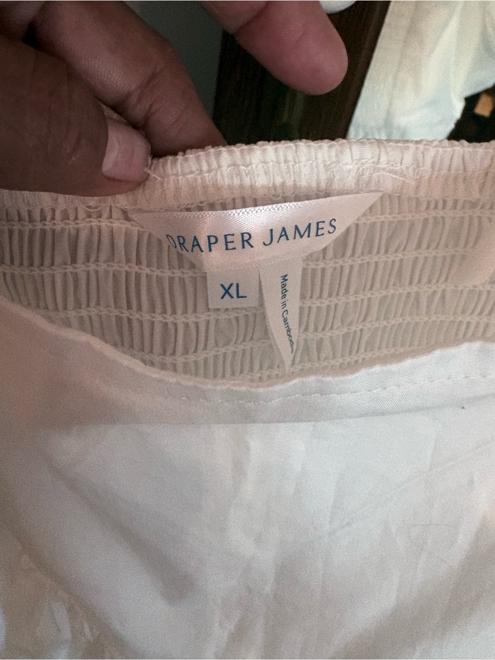 🤍 Draper James White Puff Sleeve Smocked Dress | NWT | Size XL - Picture 6 of 6